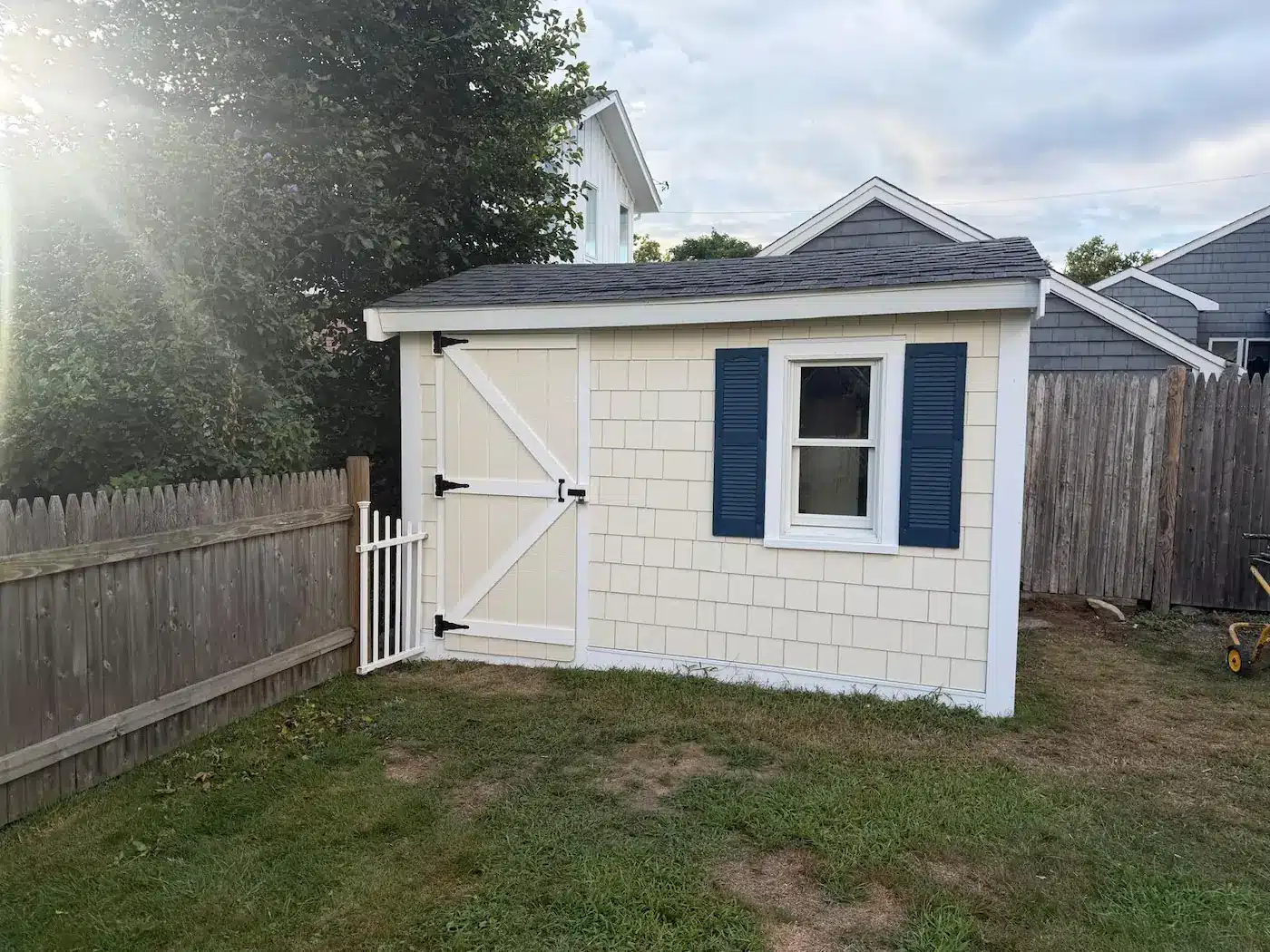Completed shed siding replacement in Scituate MA
